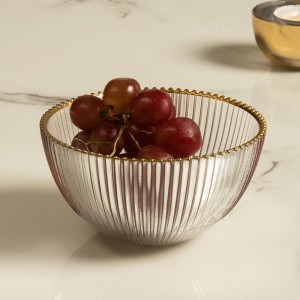 Abby Serving Bowl Clear Ribbed 15.2 cm
