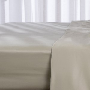 250 Thread Count Cotton Fitted Sheet Stone 160x200 cm