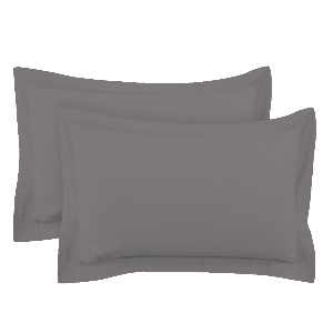 250 Thread Count Cotton Pillowcase Silver 50 x 75 Cm