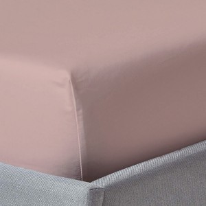 250 Thread Count Cotton Fitted Sheet Pink 140 x 200 Cm