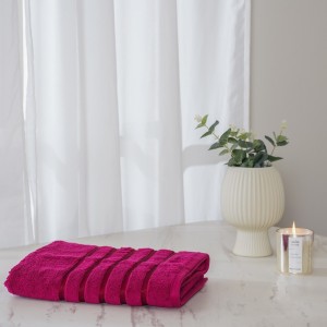 Lifestyle Plain Face Towel Raspber 30x30 cm