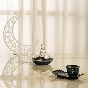 Hilal Gahwa Set with Sweet Plate Navy 6Pcs