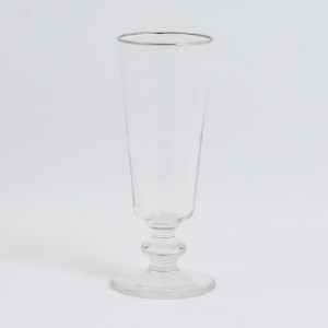 Arona Stem Glass with Silver Rim 180 Cc 