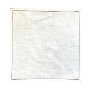 Rule Embroidered Napkin Cream/Silver 45x45 cm