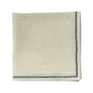 Rule Embroidered Napkin Cream/Blue 45x45 cm