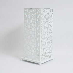 Arabesque Ramadan Lantern White 14x32 cm 