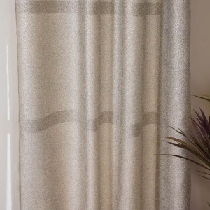 Theo Metallic Jacquard Curtain Panel Silver 140X300 cm