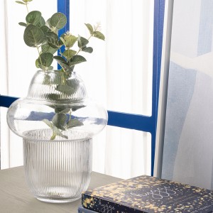 Novel Vase Clear 20.5x20.5x25.5 cm