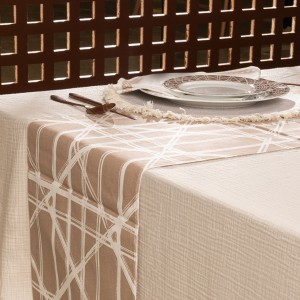 Cane Table Runner Taupe 33x150 cm