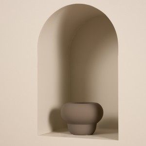 Novel Vase Light Grey 15.3x15.3x11 cm