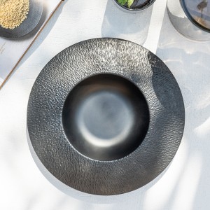 Shio Serving Bowl Black D28.5xH4.6 cm
