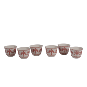 Draa Gahwa Cup Set of 6Pcs Clay