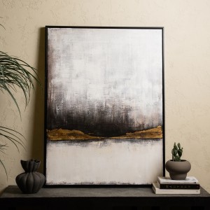Horizon Framed Art Grey 100x75 cm