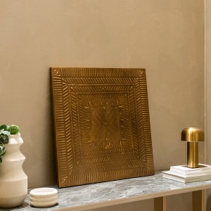 Etch 3D Wall Art Gold 61x61 cm