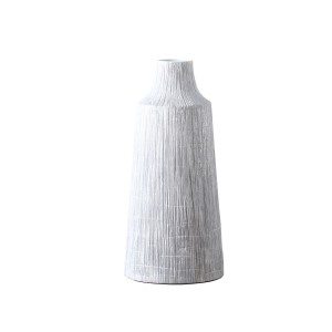 Wood Vase White 19X415 cm