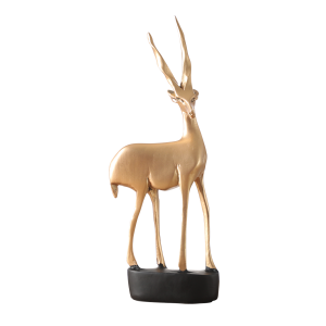Deer Decoration Gold 11.5X4.5X29.5 cm