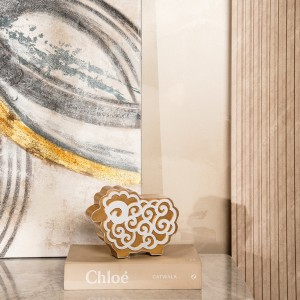 Sheep Decoration Gold 20X5.5X15.5 cm