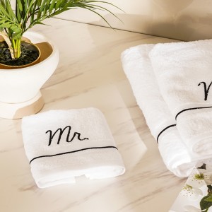 Mr Face Towel White 30X50 cm