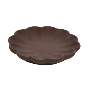 Honey Ceramic Plate Matte Brown 9X1.5 cm