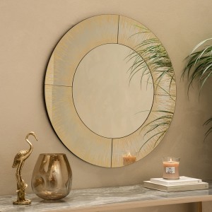 Iris Round Mirror Gold 80X80X1.3 cm