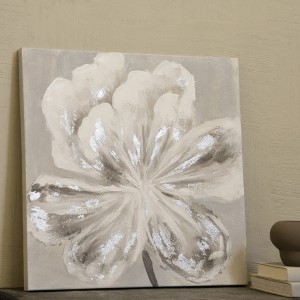 Iris Oil Canvas Grey 60X60 cm