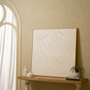 Yasmin Wall Art White 100X100 cm