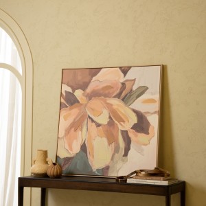Rosy Framed Art Taupe 100X100 cm