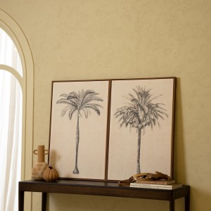 Palma Framed Art Grey Set of 2Pcs 60X90 cm