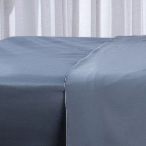 250 Thread Count Cotton Fitted Sheet Greyish Blue 180x200 cm