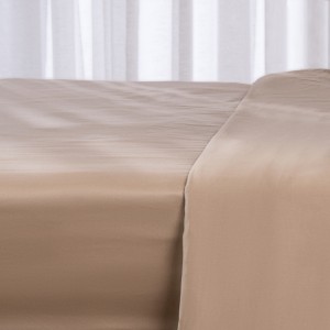 250 Thread Count Cotton Fitted Sheet Champagne 160x200 cm
