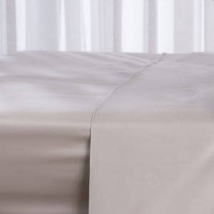 250 Thread Count Cotton Fitted Sheet Natural Grey 180x200 cm