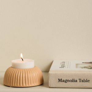 Alula Candle Holder Peach 10.2X10.2X4 cm