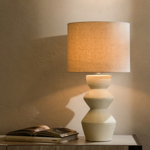 Joy Ceramic Table Lamp Ivory D35 x H64 cm