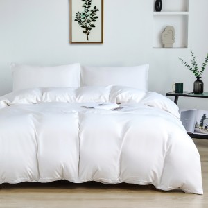 Bamboo 3 Pcs Duvet Cover Set White 240x260 cm