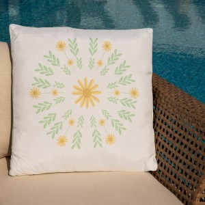 Nuwair Cushion Green/Yellow 50X50 cm