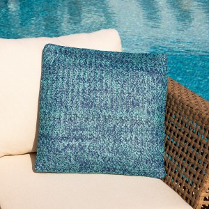 Straw Cushion Blue 43X43 cm