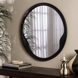 Luis Mirror Black 80X3X80 cm