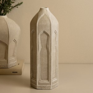 Palace Vase White 16X14X48 cm