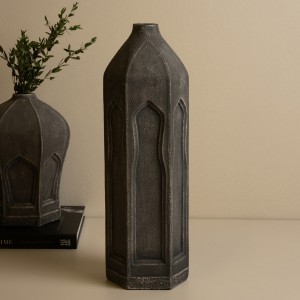 Palace Vase Grey 16X14X48 cm