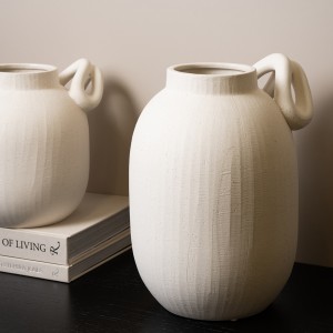 Pansies Vase White 25.8X23X33 cm