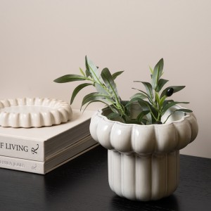 Fimo Planter White 19.7X19.7X15.5 cm