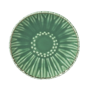 Pansy Deco Plate Green 9X9X1.5 cm