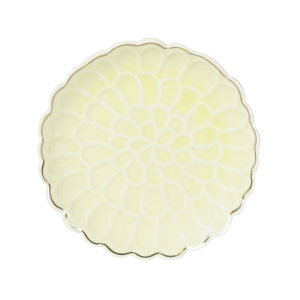 Pansy Deco Plate Yellow 10X10X1.7 cm