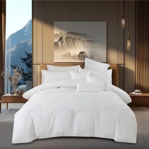 Leela 8Pcs Embroidered Comforter Set White 260X270 cm