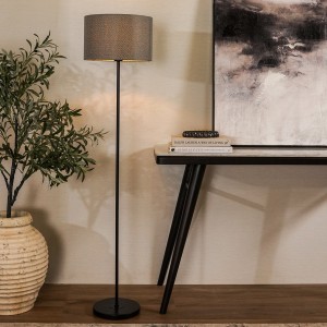 Sola Metal Floor Lamp Matt Black H:155 X D:35 cm  