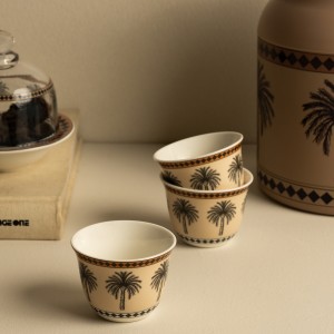 Tamra New Bone Gahwa Cup Set 6Pcs Black