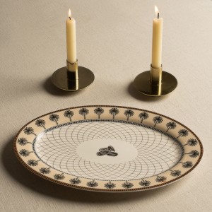 Tamra New Bone Serving Plate 1Pc Black