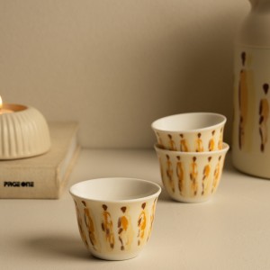 Mirage New Bone Gahwa Cup Set 6Pcs Clay