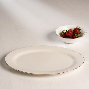 Essen New Bone Serving Plate 1Pc Silver