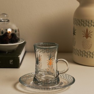 Saify Glass Istikana Set 6Pcs Green